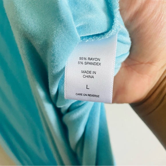 Soho New York Company Blue Sleeveless V-Neck Sundress maxi Large casual summer - Picture 7 of 10